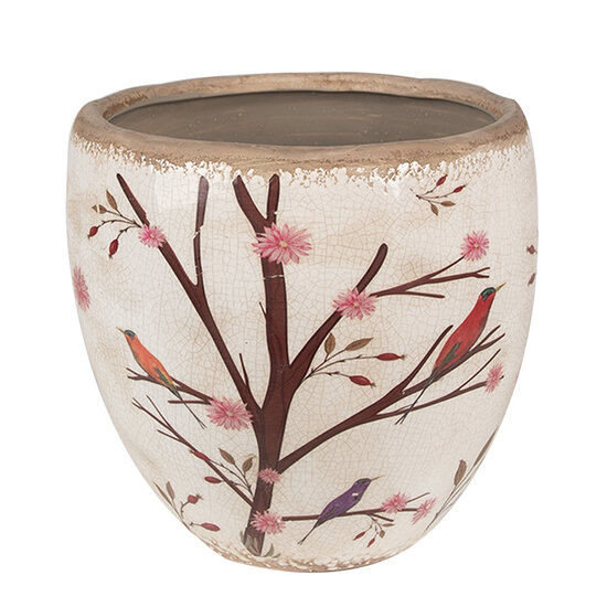Clayre & Eef | Bloempot Binnen Beige Bruin ø 18x17 cm | 6CE1645L
