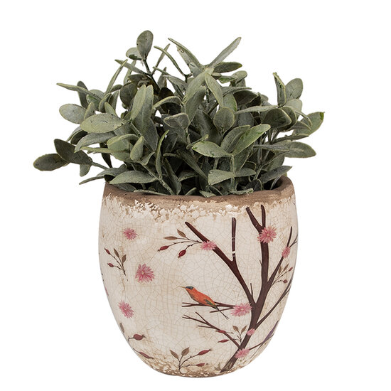 Clayre &amp; Eef   | Bloempot Binnen Beige Bruin &oslash; 14x14 cm | 6CE1645M