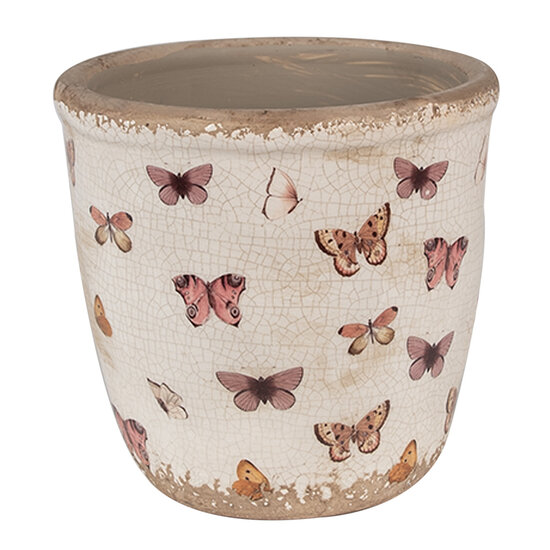 Clayre &amp; Eef   | Bloempot Binnen Beige &oslash; 15x14 cm | 6CE1661M