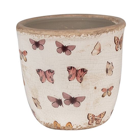 Clayre &amp; Eef   | Bloempot Binnen Beige &oslash; 13x12 cm | 6CE1661S