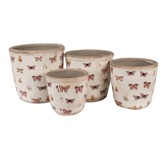 Clayre & Eef | Bloempot Binnen Beige ø 11x10 cm | 6CE1661XS