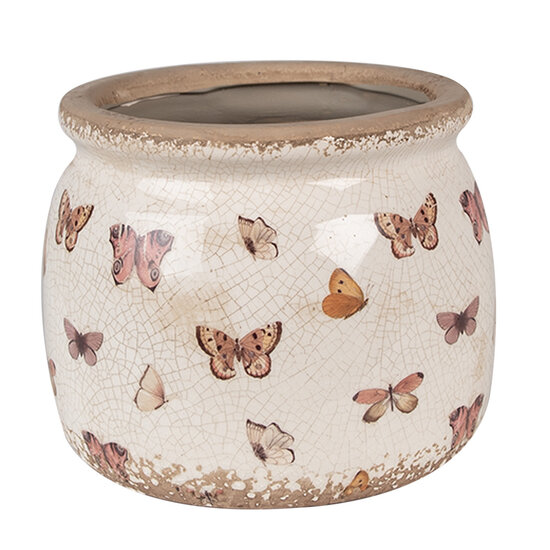 Clayre & Eef | Bloempot Binnen Beige ø 16x13 cm | 6CE1662M
