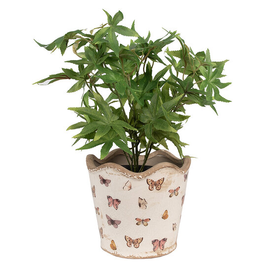 Clayre & Eef | Bloempot Binnen Beige Roze ø 16x15 cm | 6CE1664M