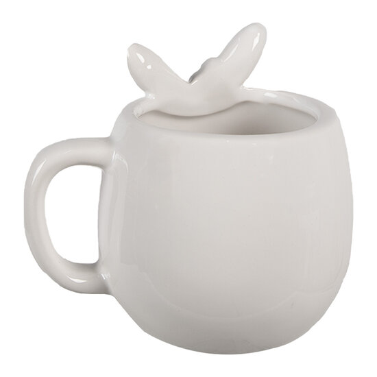 Clayre & Eef | Mok Wit 13x10x11 cm / 350 ml | 6CE1677