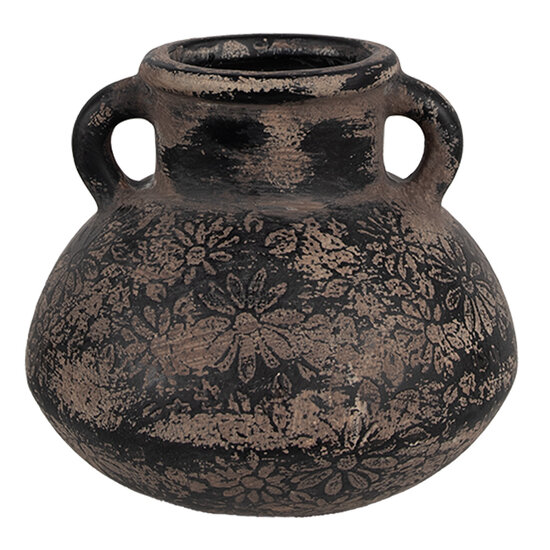 Clayre & Eef | Bloempot Binnen Grijs ø 15x13 cm | 6CE1711