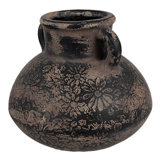 Clayre & Eef | Bloempot Binnen Grijs ø 15x13 cm | 6CE1711
