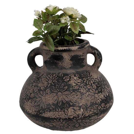 Clayre & Eef | Bloempot Binnen Grijs ø 15x13 cm | 6CE1711