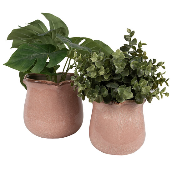 Clayre &amp; Eef   | Bloempot Binnen Roze &oslash; 16x15 cm | 6CE1714P