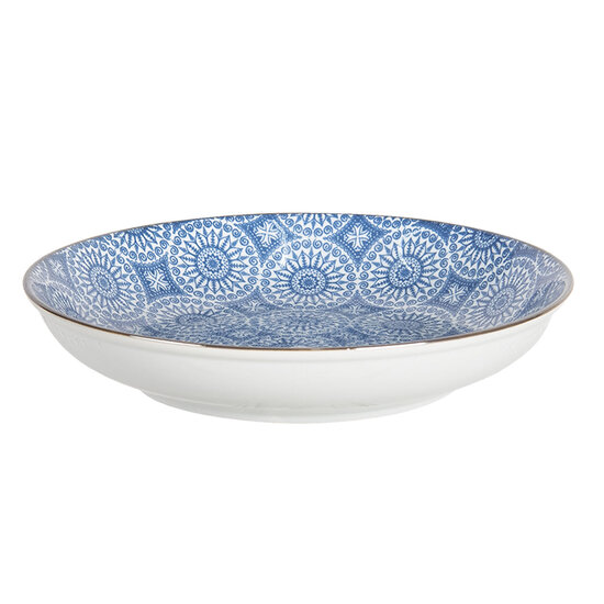 Clayre & Eef | Soepbord Blauw ø 20x4 cm / 450 ml | 6CEBO0044