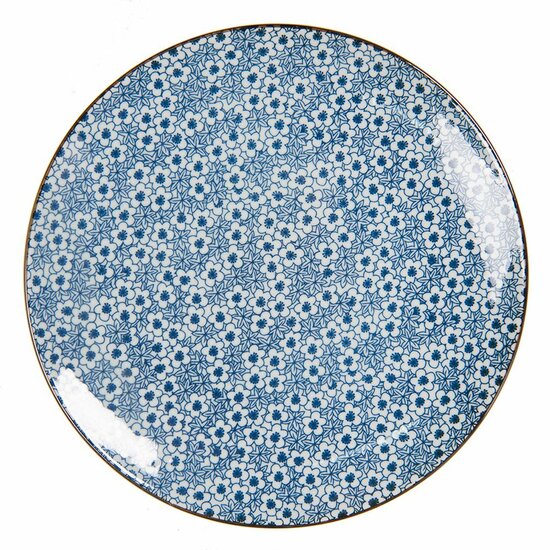 Clayre & Eef | Servies Ontbijtbord Blauw ø 21x1 cm | 6CEDP0046