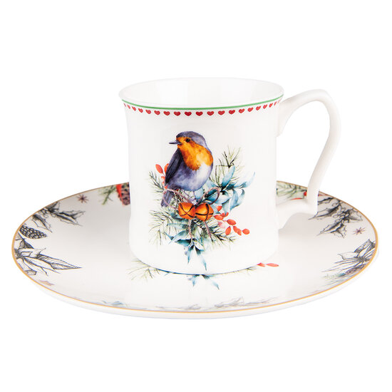 Clayre & Eef | Servies Ontbijtbord Wit ø 21x2 cm | 6CEDP0129