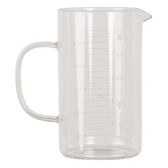 Clayre & Eef | Decoratieve Schenkkan Transparant 13x8x14 cm / 500 ml | 6GL2926