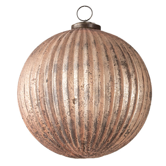 Clayre & Eef | Kerstbal XL Roze ø 15x15 cm | 6GL3111