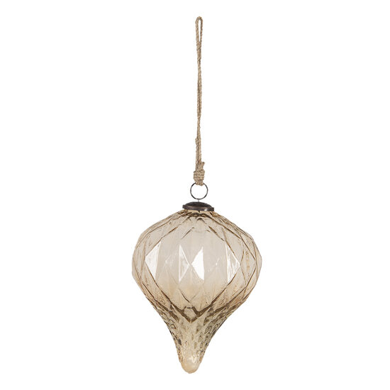 Clayre & Eef | Kerstbal Goudkleurig ø 15x21 cm | 6GL3124