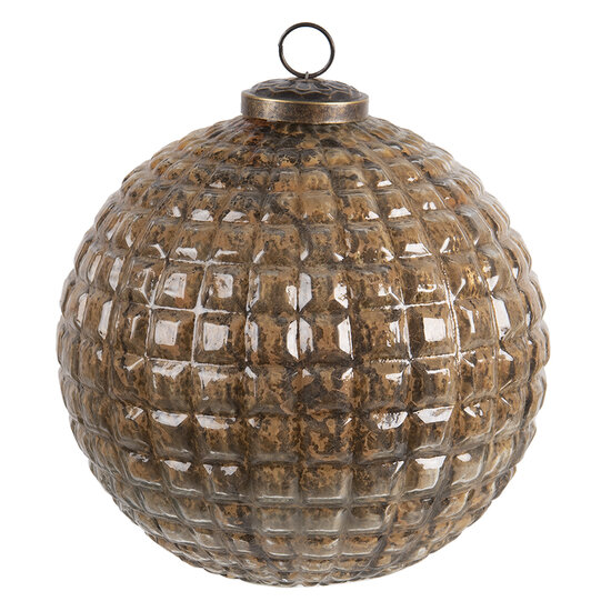 Clayre & Eef | Kerstbal XL Koperkleurig, Bruin ø 20x20 cm | 6GL3194