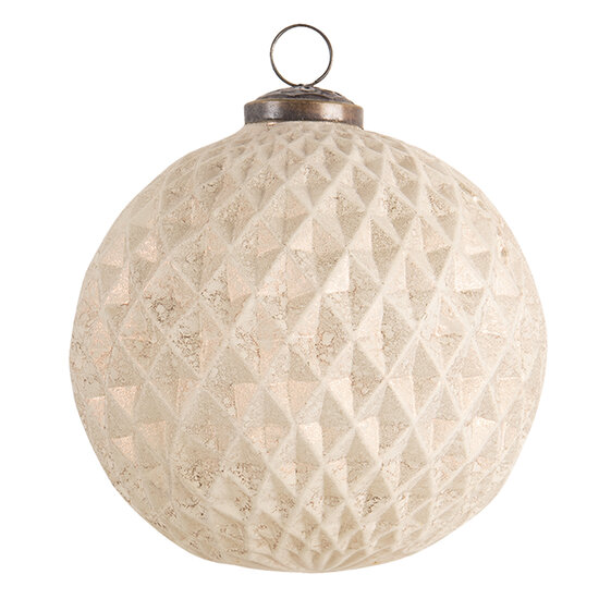 Clayre & Eef | Kerstbal Goudkleurig ø 12x12 cm | 6GL3206