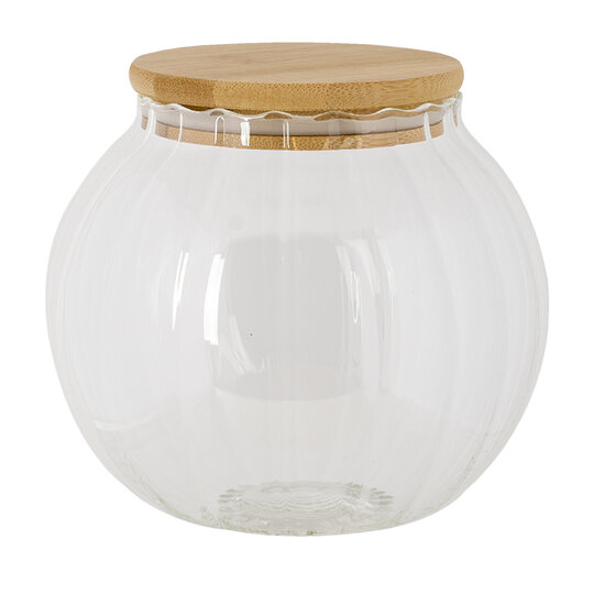 Clayre & Eef | Voorraadpot Deksel Transparant ø 13x14 cm | 6GL3375L