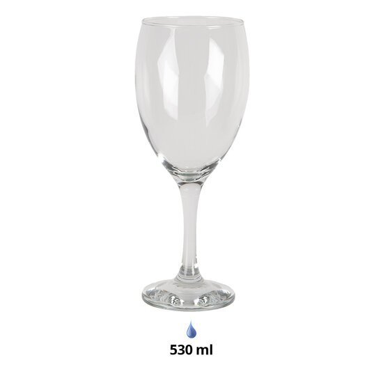 Clayre & Eef | Wijnglas Transparant ø 9x23 cm / 530 ml | 6GL3424