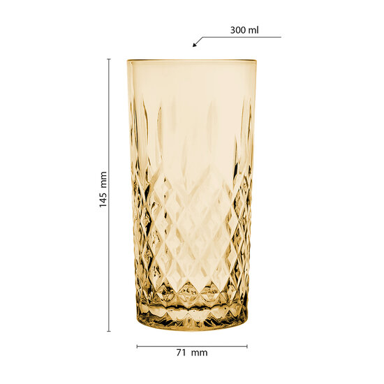 Clayre & Eef | Waterglas Bruin 280 ml | 6GL3469