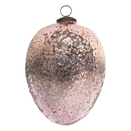 Clayre & Eef | Kerstbal Roze ø 12x18 cm | 6GL3526L