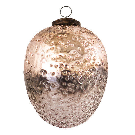 Clayre & Eef | Kerstbal Roze ø 9x13 cm | 6GL3526M
