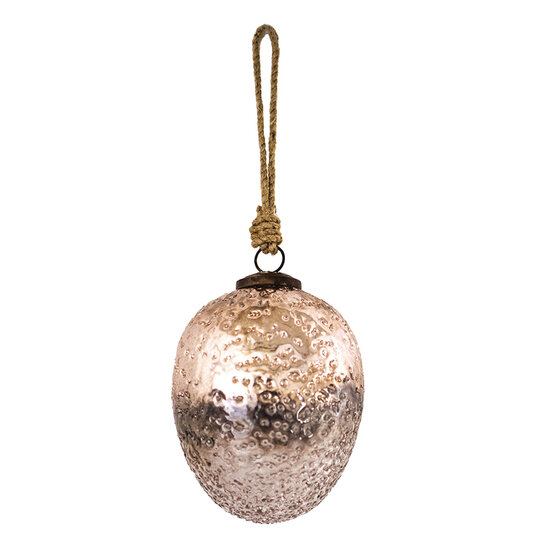Clayre & Eef | Kerstbal Roze ø 9x13 cm | 6GL3526M