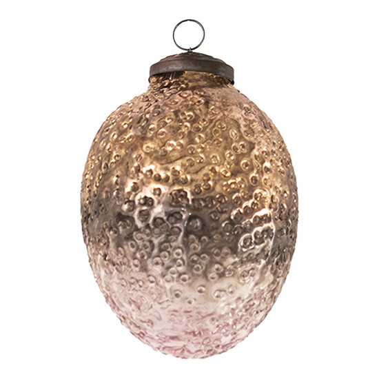 Clayre & Eef | Kerstbal Roze ø 6x10 cm | 6GL3526S