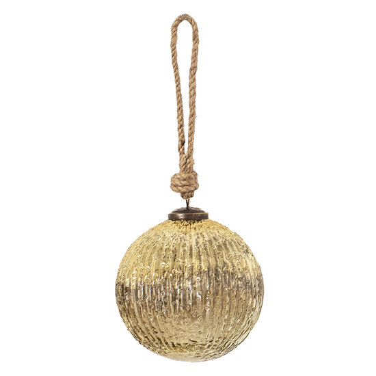Clayre & Eef | Kerstbal Goudkleurig ø 5x5 cm | 6GL3657