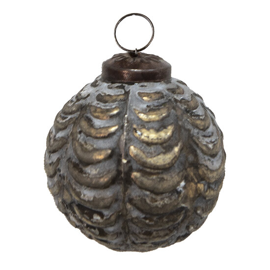 Clayre & Eef | Kerstbal Koperkleurig, Bruin ø 5x5 cm | 6GL3684