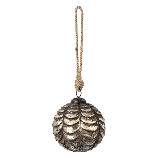 Clayre & Eef | Kerstbal Koperkleurig, Bruin ø 9x9 cm | 6GL3686