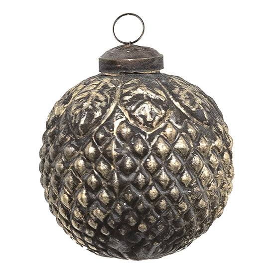 Clayre & Eef | Kerstbal Koperkleurig, Bruin ø 7x7 cm | 6GL3687