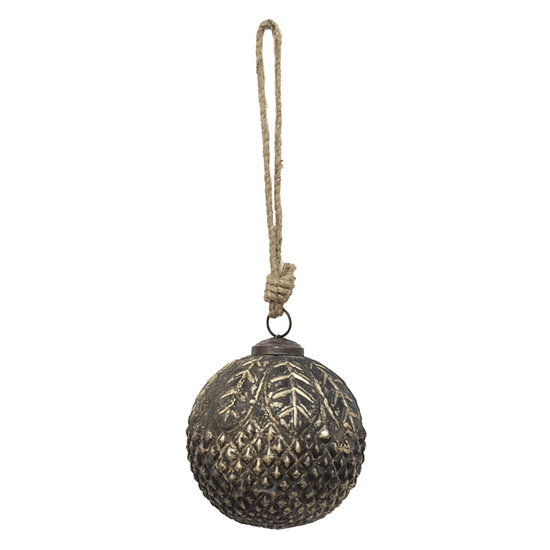 Clayre & Eef | Kerstbal Koperkleurig, Bruin ø 9x9 cm | 6GL3688