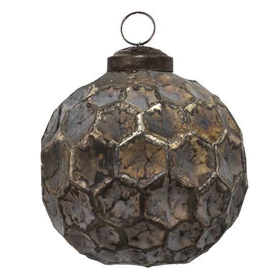 Clayre & Eef | Kerstbal Koperkleurig, Bruin ø 7x7 cm | 6GL3689