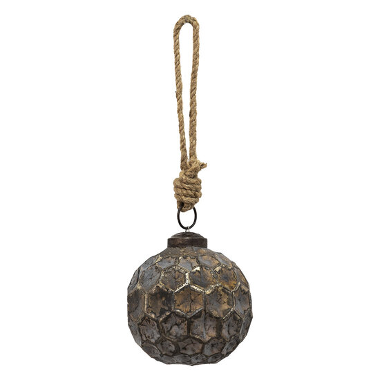 Clayre & Eef | Kerstbal Koperkleurig, Bruin ø 7x7 cm | 6GL3689