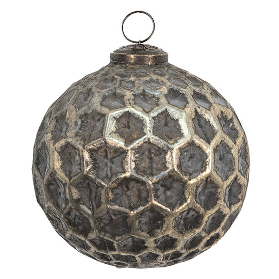 Clayre & Eef | Kerstbal Koperkleurig, Bruin ø 12x12 cm | 6GL3691