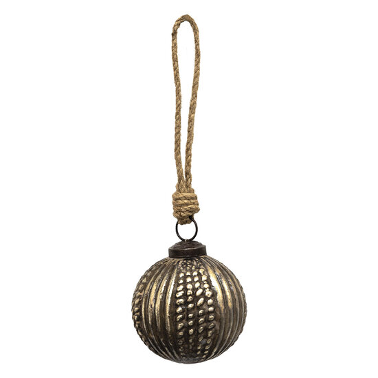 Clayre & Eef | Kerstbal Bruin ø 7x7 cm | 6GL3693