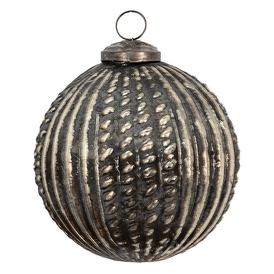 Clayre & Eef | Kerstbal Bruin ø 9x9 cm | 6GL3694
