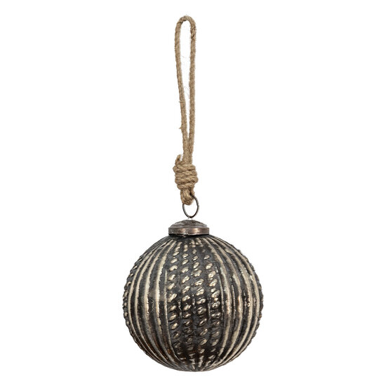 Clayre & Eef | Kerstbal Bruin ø 9x9 cm | 6GL3694