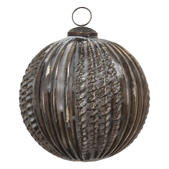 Clayre & Eef | Kerstbal Bruin ø 11x11 cm | 6GL3695
