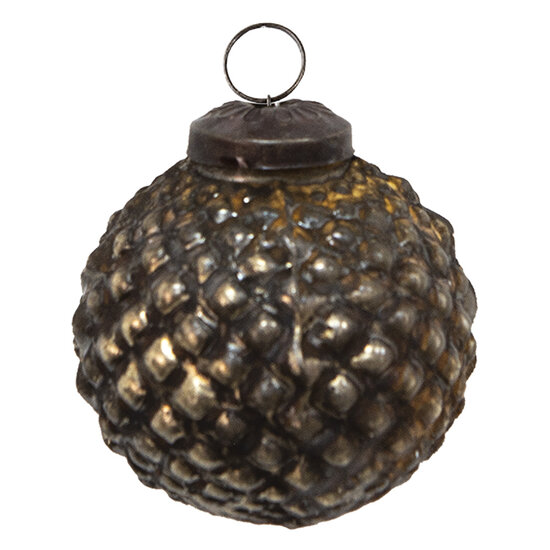 Clayre & Eef | Kerstbal Bruin ø 5x5 cm | 6GL3697
