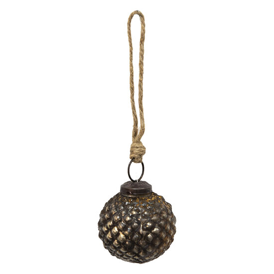 Clayre & Eef | Kerstbal Bruin ø 5x5 cm | 6GL3697