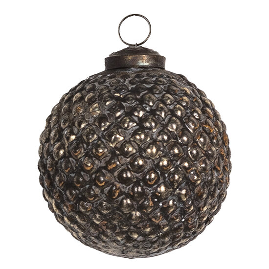 Clayre & Eef | Kerstbal Bruin ø 7x7 cm | 6GL3698
