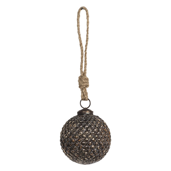 Clayre & Eef | Kerstbal Bruin ø 7x7 cm | 6GL3698
