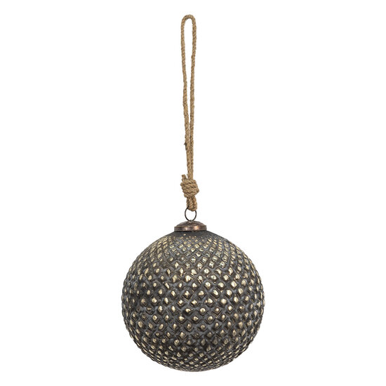 Clayre & Eef | Kerstbal Bruin ø 14x14 cm | 6GL3701