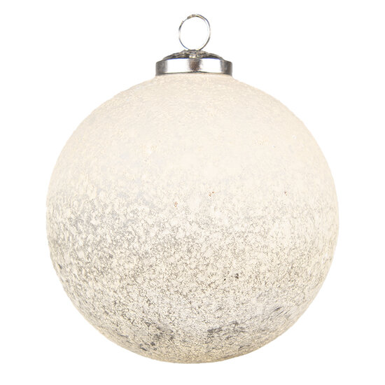 Clayre & Eef | Kerstbal Beige ø 12x12 cm | 6GL3735