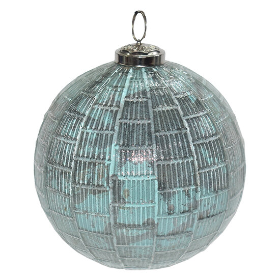 Clayre & Eef | Kerstbal Turquoise, Bruin ø 12x12 cm | 6GL3743
