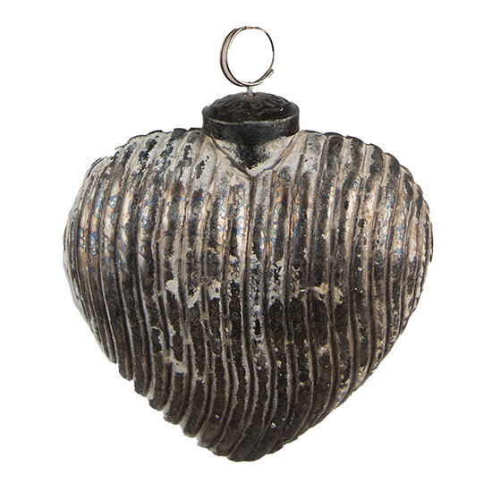 Clayre & Eef | Kerstbal Grijs 11x5x12 cm | 6GL3850