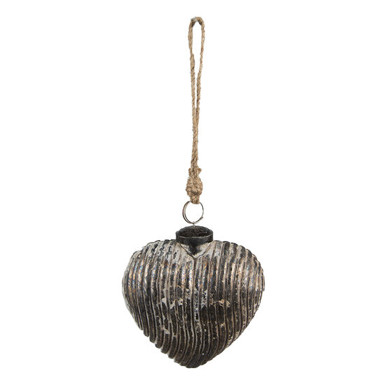 Clayre & Eef | Kerstbal Grijs 11x5x12 cm | 6GL3850
