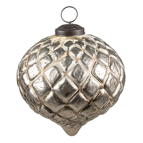 Clayre & Eef | Kerstbal Beige 9x9x9 cm | 6GL3852