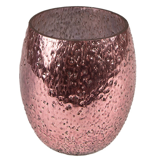Clayre & Eef | Theelichthouder Roze ø 8x9 cm | 6GL3880